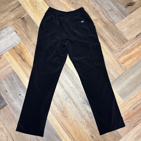 Dickies Black Cargo Scrub Pants Women's Size S/P Stretch Polyester Blend - Picture 4 of 8